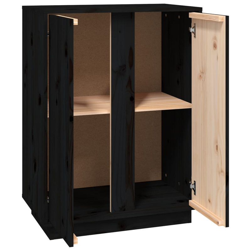 Mascha 60cm Solid Wood Sideboard, Black