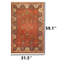 Tapis rouge rouille d'inspiration persane