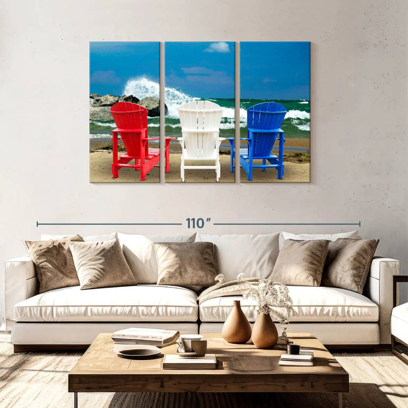 Chaises patriotiques Gillard, H 48 po x l 74 po