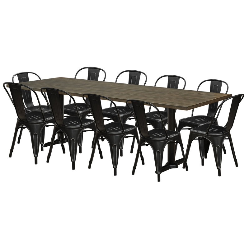 Table rectangulaire L 96 po x l 36 po Phoebe, Gris