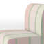 Fauteuil de chambre rembourré en velours multicolore