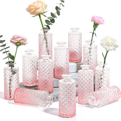 Ensemble de 12 vases en verre Loose Diamond