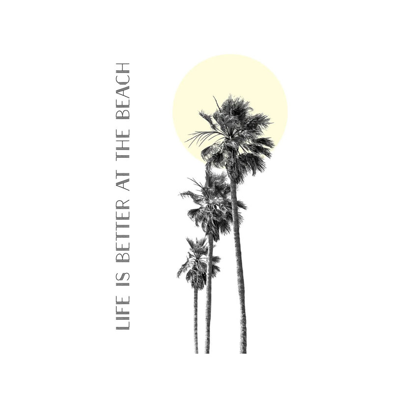 Life Is Better At The Beach by Melanie Viola - Wrapped Canvas Print, 20.32 cm H x 30.48 cm W