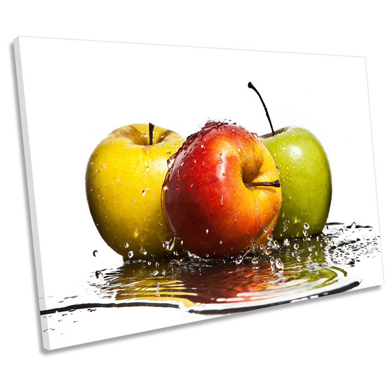 Modern Apples - Wrapped Canvas Print, 40.6cm H x 61cm W x 2cm D
