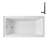 Streamline 66 in. x 32 in. Acrylic Left-Hand Drain Alcove Bathtub in Glossy White With External Drain-108298582