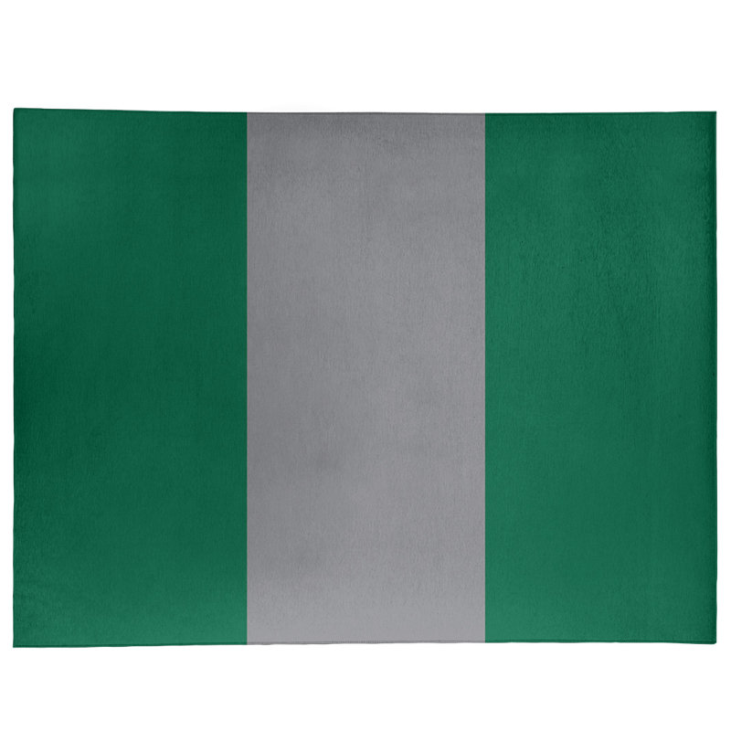 Tapis à rayures green national hockey, Rectangle 5 pi x 7 pi