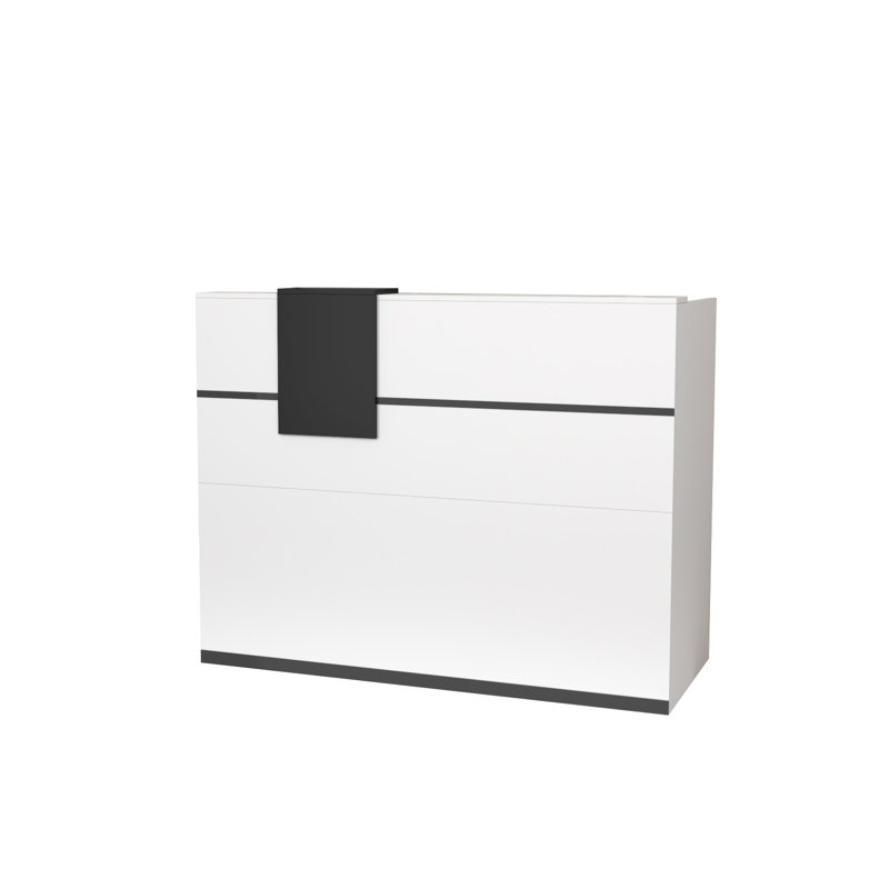 55.1'' W Reception Desk With Locking Drawer