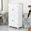 Armoire de rangement élégante pour salle de bain avec 4 portes et tablettes réglables-1868704824-1855703347