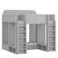 Triple Bunk Bed With Storage Shelves And Hooks-950262606