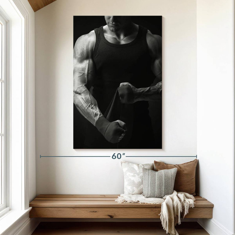 Bodybuilder Physique, 51" H x 34" W