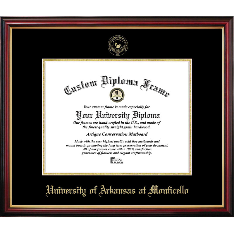 University of Arkansas at Monticello Petite Diploma Frame, 11" W x 8.5" H, NCAA Arkansas at Monticello