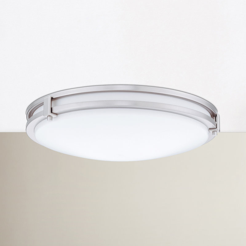 Saturn Acrylic Flush Mount, Brushed Nickel, 4000K
