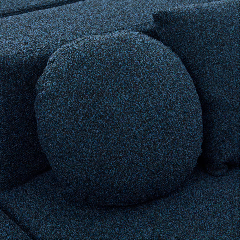 Canapé modulaire Boneless Couch, Bouclé bleu