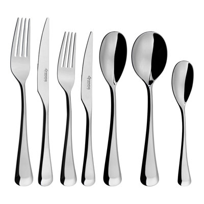 Rivers Collection 84 Piece Stainless Steel Cutlery Set , Service for 12, Don