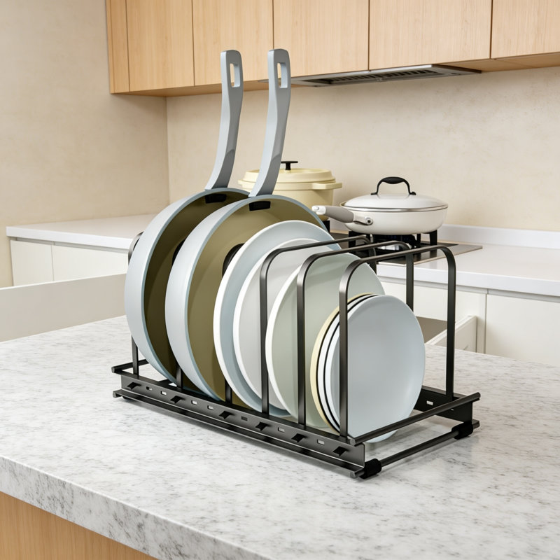 Metal Cutting Board Organizer, Adjustable Bakeware Rack, 2 Pack