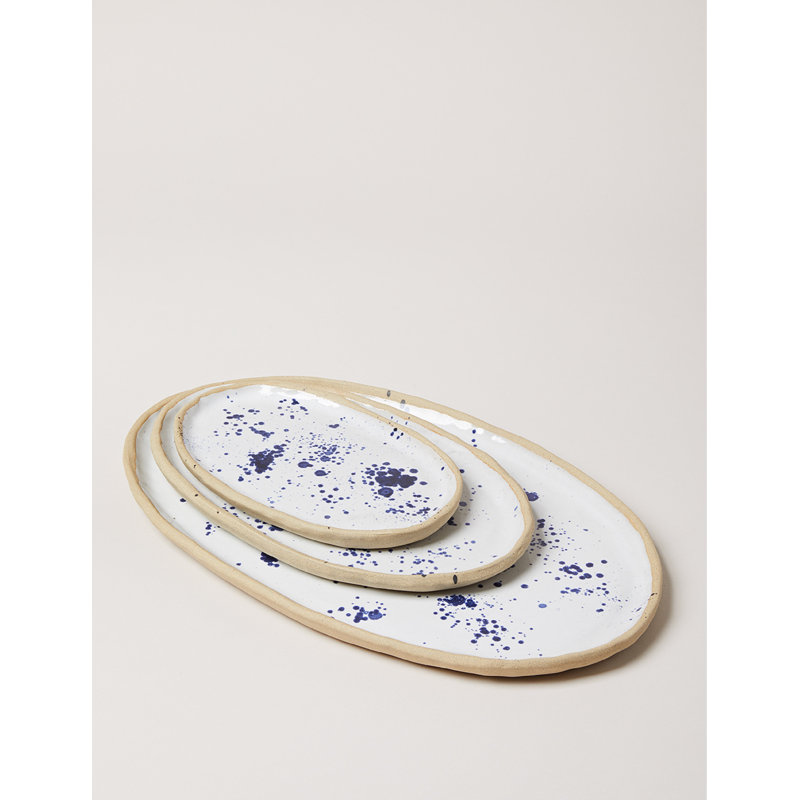 Stoneware Platter, Large: 16" X 10"