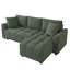 3 Seater Chenille Chaise End Sofa-1857583462