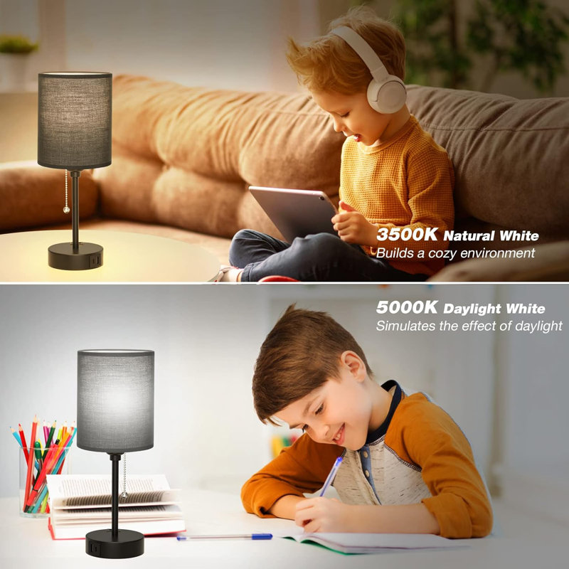 Lampe de table Reeya, Noir