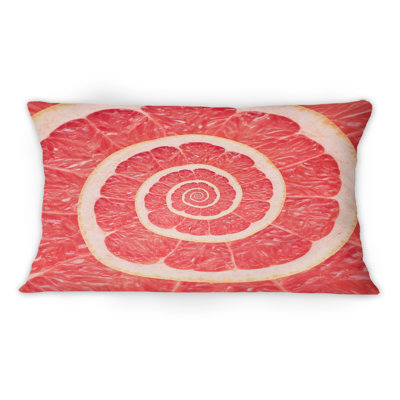 Grapefruit Infinity Spiral - Modern Printed Throw Pillow