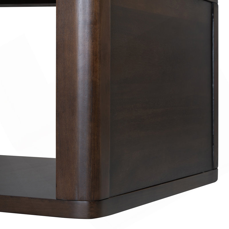Table basse carrée, Marron foncé