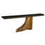Teak Wood Console Table, Iron Sheet Top