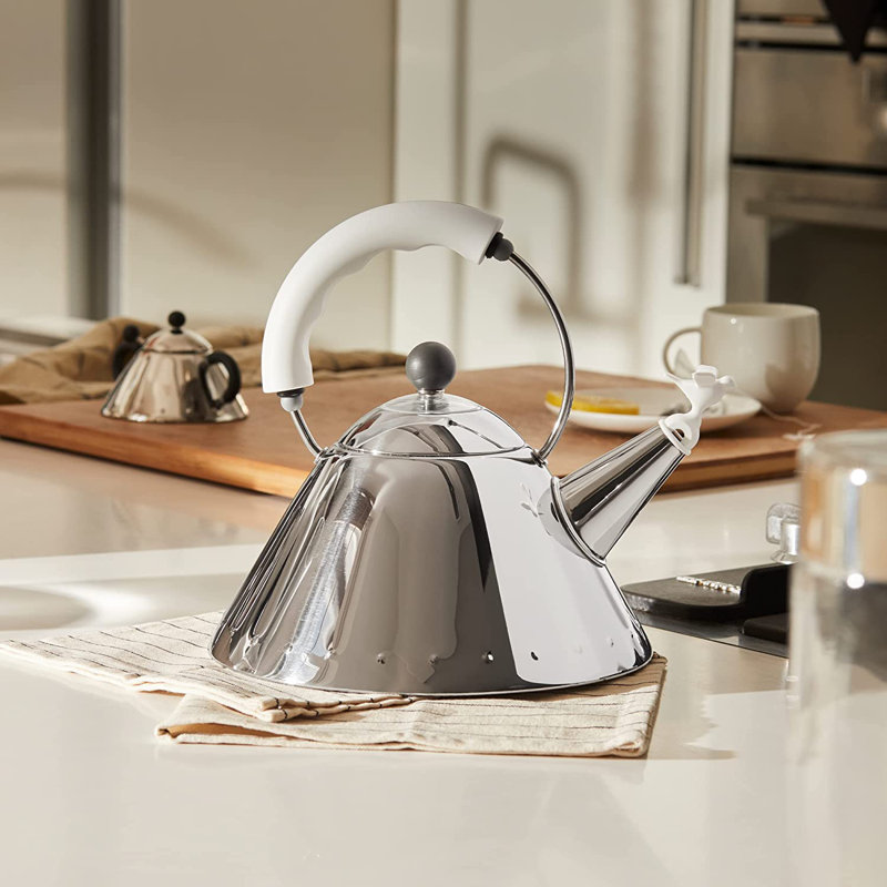 Whistling Kettle, White, 8.07″ H x 7.88" W