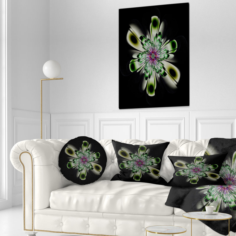 Coussin lombaire en cristal brillant floral