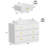 52" Wide Baby Changing Table Dresser with 6 Drawers, Convertible Nursery Storage Cabinet with Removable Changing Topper-1044648052