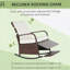 Fauteuil inclinable et berçant en rotin d'extérieur-2000305214
