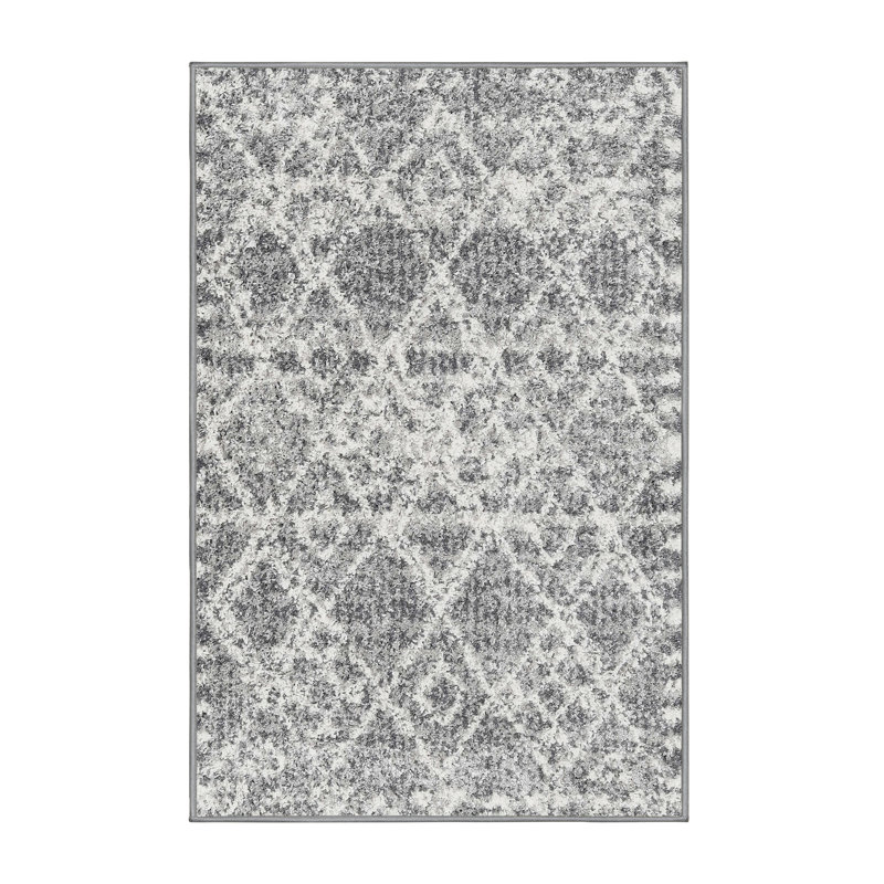Tapis contemporain gris, Rectangle 8 pi x 12 pi
