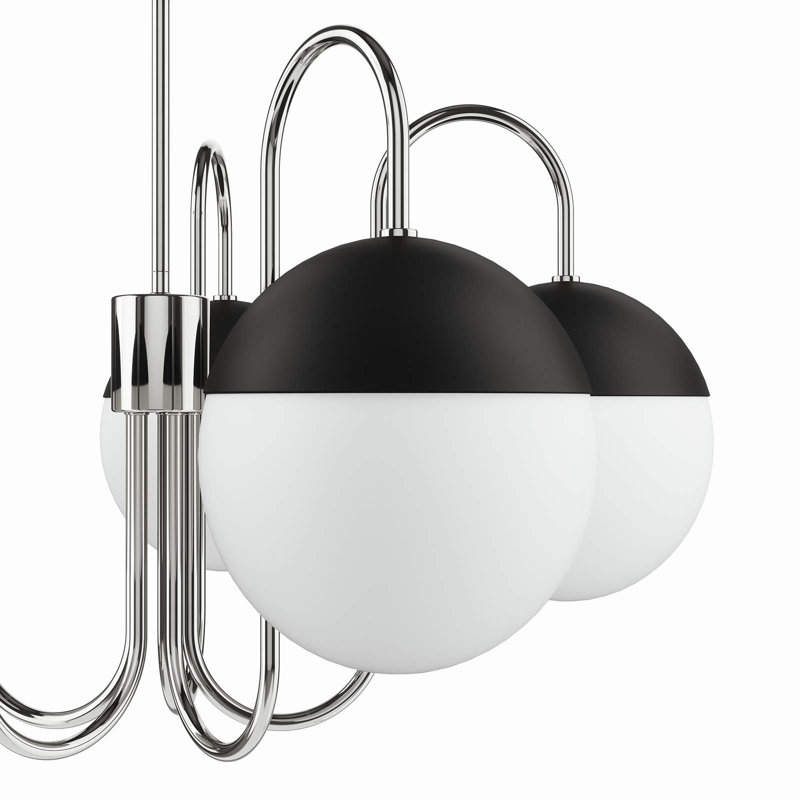 Modway Stellar 5-Light Chandelier, Polished Nickel