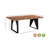 Chaliyah 80" Solid Wood Dining Table with Iron Legs in Light Brown-954963472