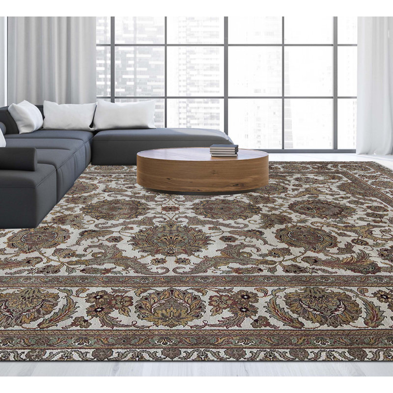 Royal Crown Magnolia Wool Oriental Area Rug, Rectangle 4' x 6'2"
