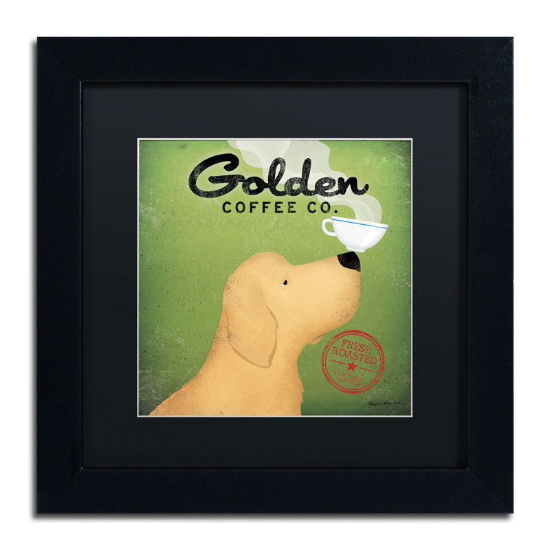 Natchez «Golden Coffee Co» par Ryan Fowler, impression encadrée, H 11 po x l 11 po, Noir