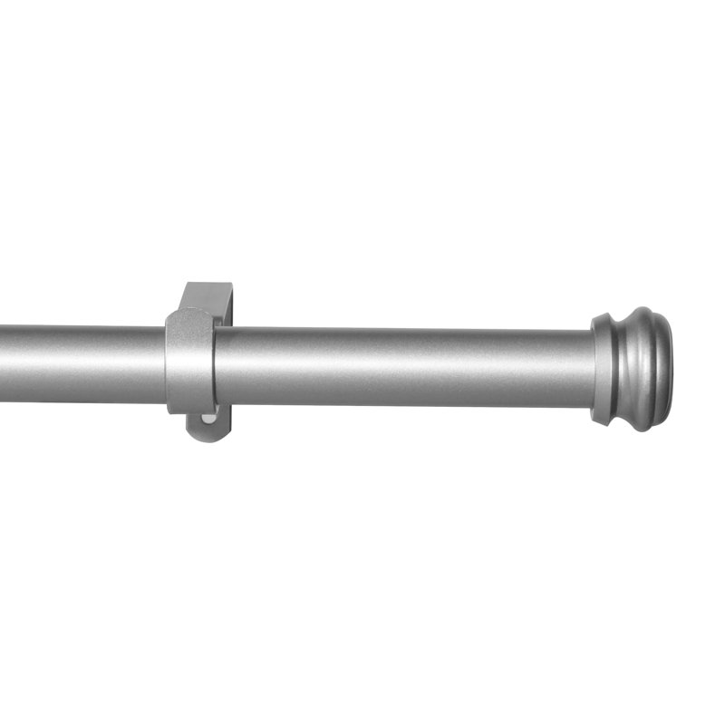 Tringle à rideaux réglable en acier Artidiello, Argent, 28" - 48"