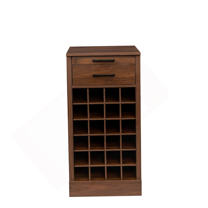 modular 24 wine bar cabinet Buffet Cabinet, Walnut Brown