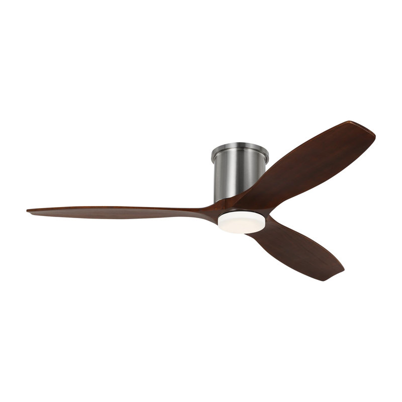 Collins 52'' Ceiling Fan with LED Lights, Dark Walnut, Brushed Steel