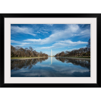 «Washington Monument and Reflecting Pool, Washington, DC», reproduction de photo en cercle