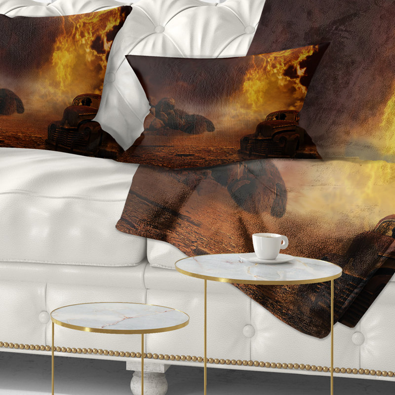  Coussin lombaire abstrait, Rectangulaire, 12 po x 20 po