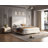 Crofford King Size Modern Corduroy Upholstered Bed with 65'' Tall Headboard & Solid Wood Legs, White-14536593-9268978