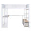 Lit mezzanine en métal avec DEL-1396697261