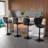 Pet-Friendly Adjustable Height Swivel Bar Stool with Back, Scratch-Resistant Tech Fabric, Footrest and Black Metal Base – Durable Bar Chair for Kitchen Island, Dining Bar, Cat & Dog Owners-370127099-377642047