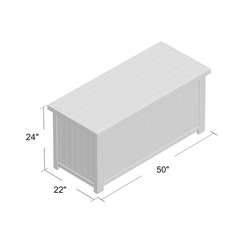 Medium Brown Cypress Wood Deck Storage Box with Ventilated Panels