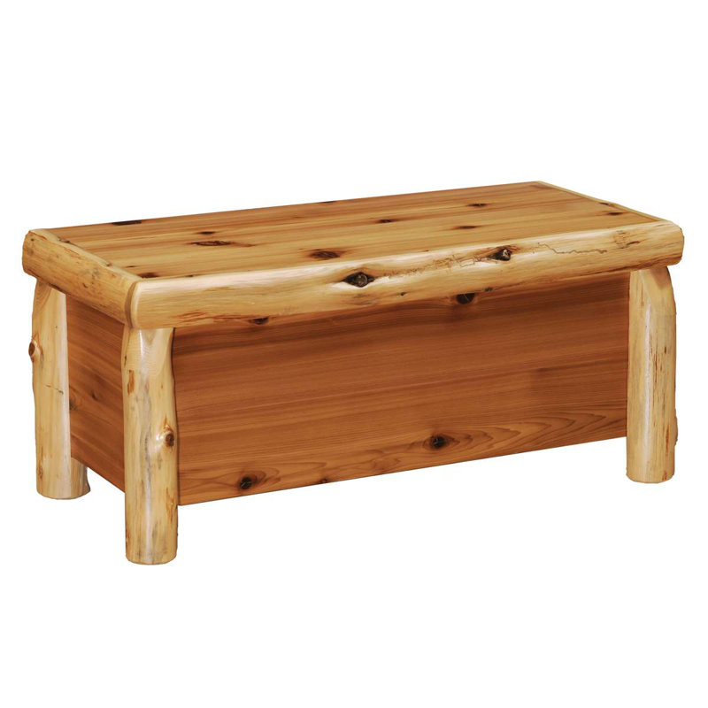  Cedar Log Blanket Chest - Coffee