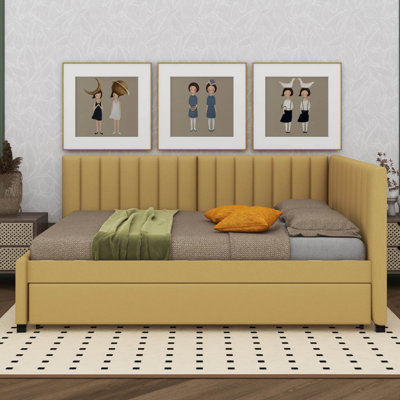 Full Size Upholstered Daybed With Trundle Sofa Bed Frame by Latitude Run