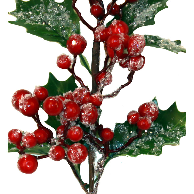 11" Artificial Iced Berry Holiday Pick