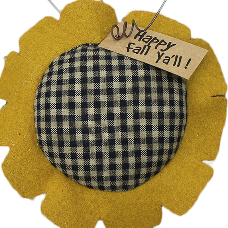 6.6'' Plaid Cotton Plants & Flowers Holiday Shaped Ornament