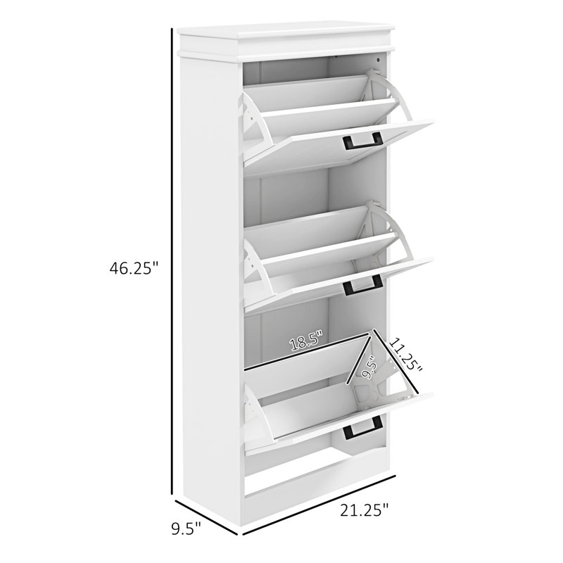 Shoe Cabinet For Entryway, White