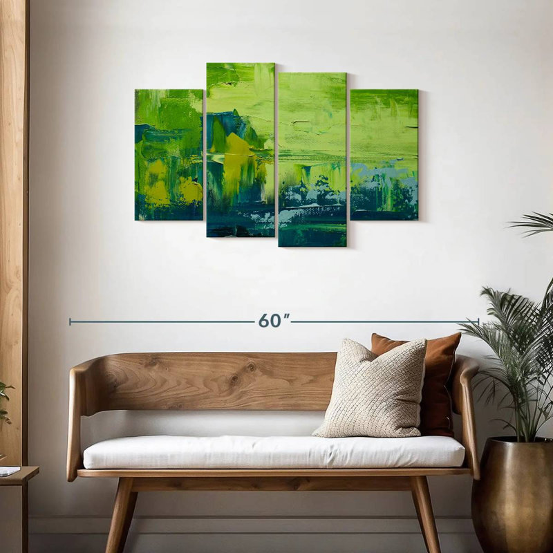 Avery Large Green Abstract, 27'' H x 43'' W