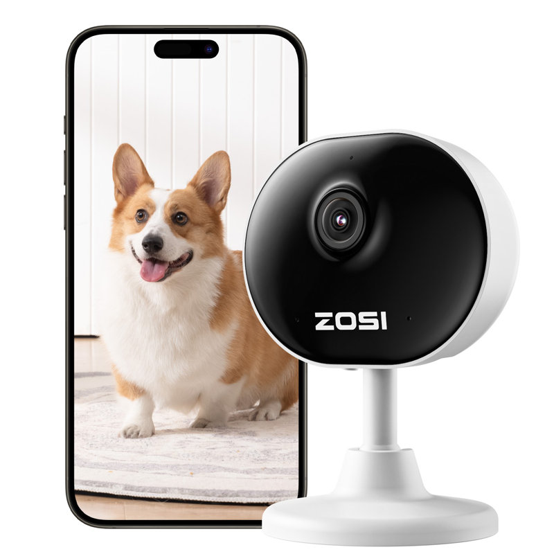 Caméra de sécurité intérieure C688 2MP WiFi pour bébé / animal avec audio bidirectionnel, capteur de mouvement, vision nocturne